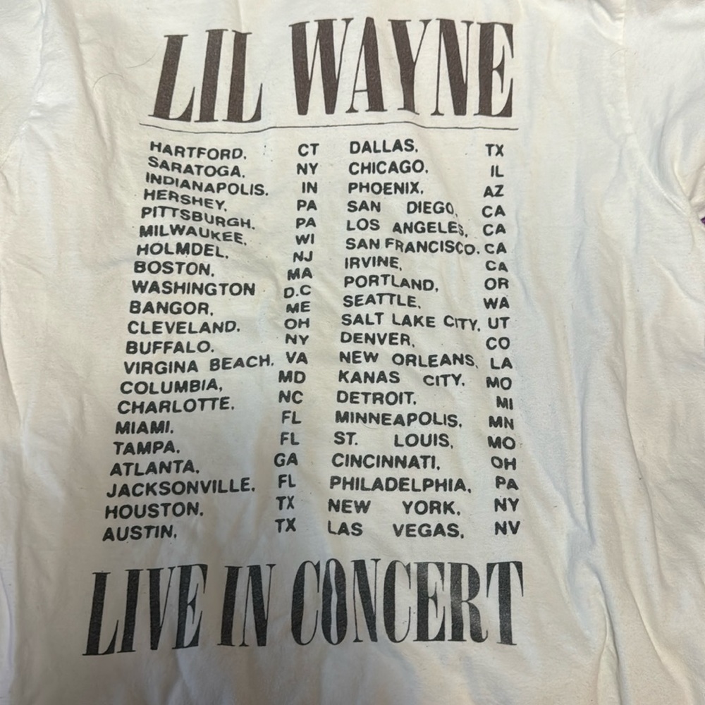 Lil Wayne tour tee